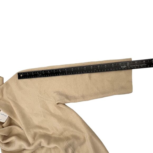 J. Mclaughlin 100% Merino Wool Womens XL Sweater 1/4 Zip 3/4 Sleeve Cream NWT - Picture 10 of 10